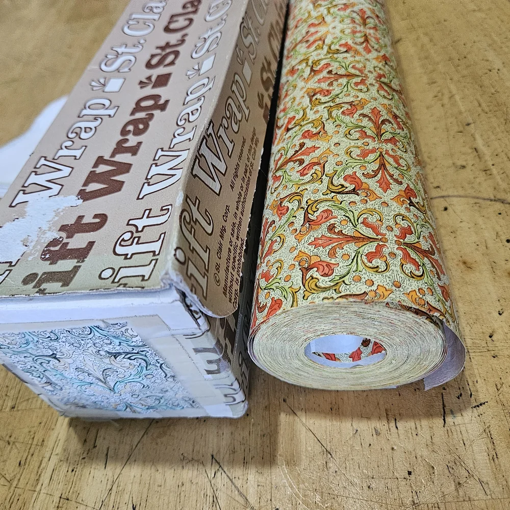 Vintage St. Clair Gift Wrap featuring a Traditional Florentine Renaissance Motif